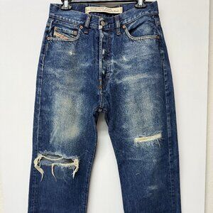 Vintage Diesel RR55 Made in Italy Button Fly Distressed Denim Jeans - Men's 31